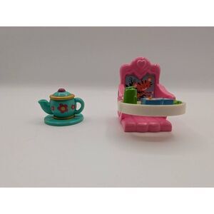 Fisher Price Loving Family Dollhouse Pink Booster Seat w/Removable Tray Tiger pl